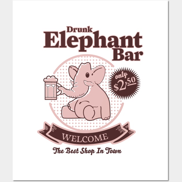 Drunk Elephant Bar Wall Art by pencildog